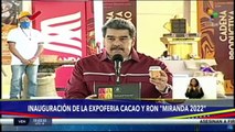 Pdte. Nicolás Maduro destaca calidad del cacao y el ron de la Expoferia Miranda 2022