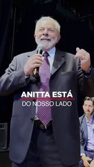 Lula comemora apoio de Anitta: 'vou ter que aprender uns passinhos'