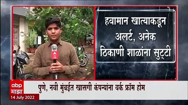 Monsoon Rains Updates : पुढील 48 तास पावसाचा धुमाकूळ सुरु राहणार, अनेक भागात शाळा बंद : ABP Majha