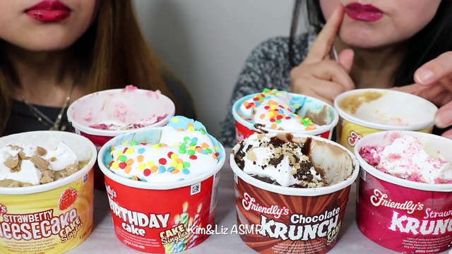 ASMR ICE CREAM CAKES (200K SUBSCRIBER CELEBRATION) 아이스크림 케이크 리얼사운드 먹방 ケーキ केक Kim&Liz ASMR