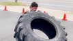 Kid Impresses Everyone By Flipping Heavy Tire