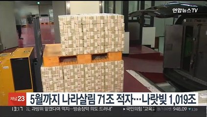 5월까지 나라살림 71조 적자…나랏빚 1,019조