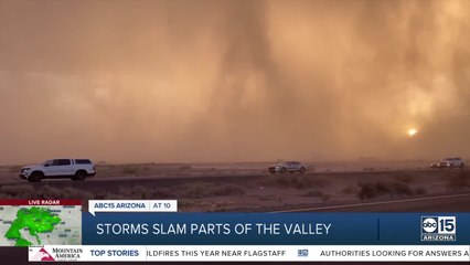 East Valley hit with storms Wednesday night