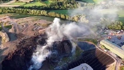 Drone footage of Buckshaw Village fire