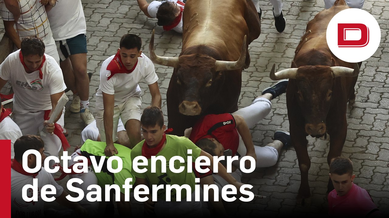 Así ha sido el octavo y último encierro de San Fermín con toros de Miura que deja seis heridos