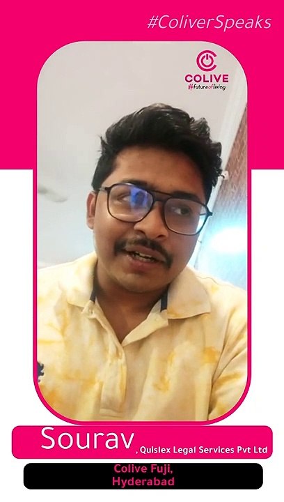 Colive Reviews -  Sourav reviews Colive Fuji Hyderabad property - Happy Customer Reviews Colive - Coliver speaks
