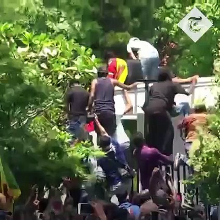 Protesters in Sri Lanka have stormed the prime minister's offic