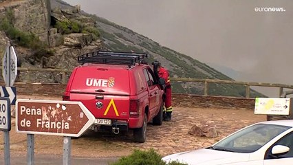 下载视频: Arde el sur de Europa: El incendio del centro de España ha calcinado 4.000 hectáreas