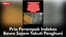 Viral di Media Sosial !! Pria Perampok Indekos di Pekanbaru Bawa Sajam Takuti Penghuni !!