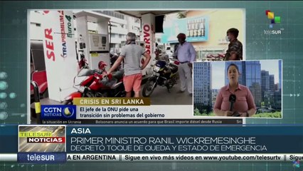 Presidente interino de Sri Lanka decretó toque de queda y estado de emergencia