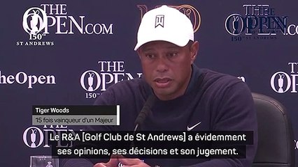 The Open - Pour Tiger Woods, ne pas inviter Greg Norman était "la bonne chose à faire"