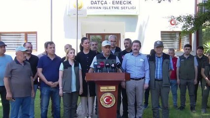 Bakan Kirişci: "Datça yangını ekiplerimizin yoğun çabaları sonucunda kontrol altına alındı. Soğutma çalışmalarımız devam ediyor"
