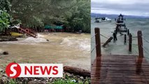 Sabah on alert for high tides, jetties and guard posts damaged