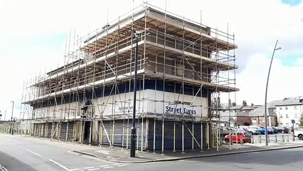 Building restoration work at Sunderland's High Street West