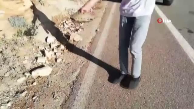 Sıcaktan bunalan kaplumbağaya böyle su içirdi