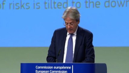 Скачать видео: Ue, Gentiloni: grande incertezza e rischi al ribasso per economia