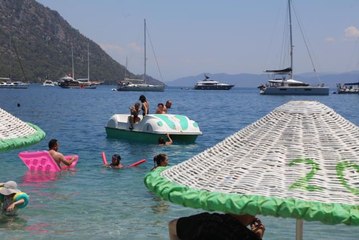 Muğla sahillerinde bayram tatili yoğunluğu sürdü