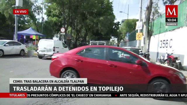 Preparan traslado de los detenidos por la balacera en Topilejo
