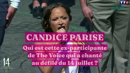 Download Video: Qui est Candice Parise, cette ex-participante de The Voice qui a chanté au défilé du 14 juillet ?