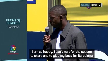 Barca's Dembele thrilled to extend contract with 'dream club'