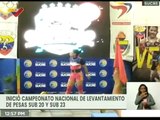 165 atletas sub 20 y sub 23 participan en el campeonato nacional de levantamiento de pesas en Sucre