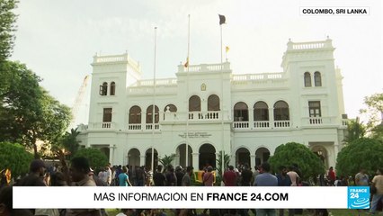 El presidente de Sri Lanka anunció su renuncia al Parlamento por correo electrónico