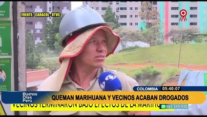 Colombia: Decenas de vecinos terminaron drogados tras quema de marihuana incautada