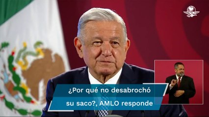 “Se me iba a ver la panza”, AMLO ironiza sobre críticas por su forma de sentarse ante Biden