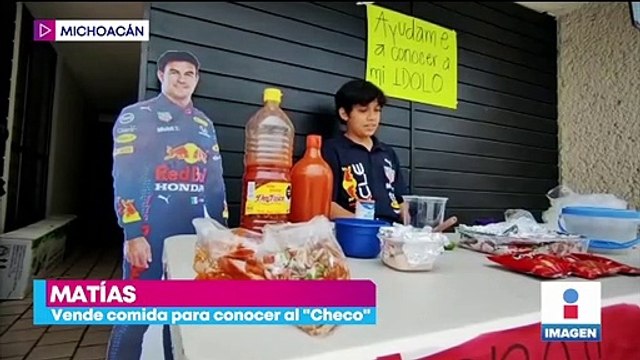 Matías es fan de Checo Pérez y vende botanas para ir al Gran Premio de México