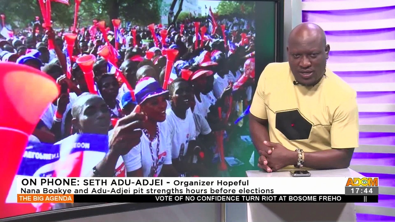 NPP Organizer Nana Boakye and Adu Adjei pit strengths hours before elections - The Big Agenda on Adom TV (14-7-22)