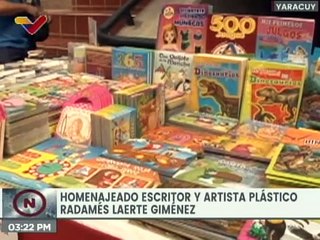 XVII Filven capítulo Yaracuy rinde homenaje al escritor y artista plástico Radamés Laerte Giménez