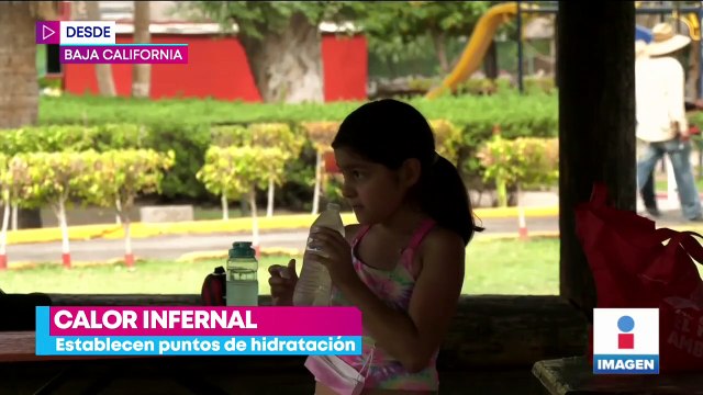 Instalan puntos de hidratación en Baja California por las altas temperaturas