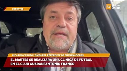 El martes se realizará una clínica de fútbol en el Club Guaraní Antonio Franco