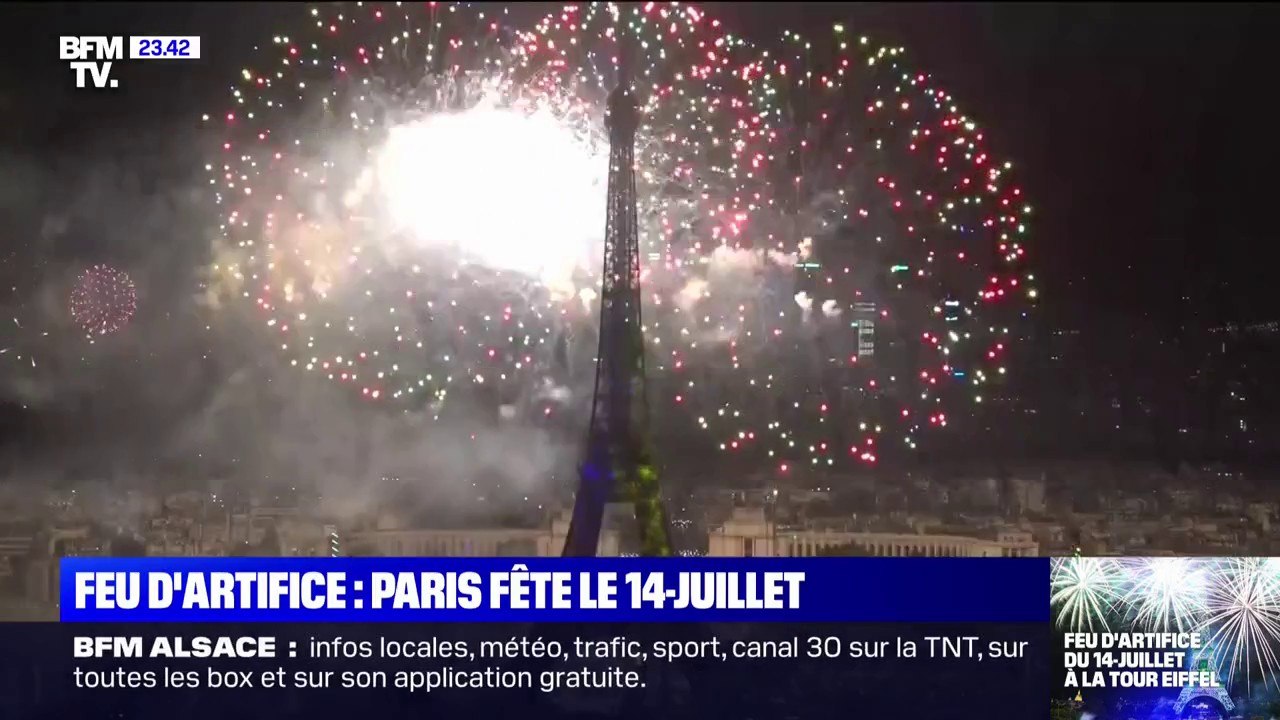 Les images du feu d'artifice qui a illuminé le ciel parisien à l'occasion du 14-Juillet