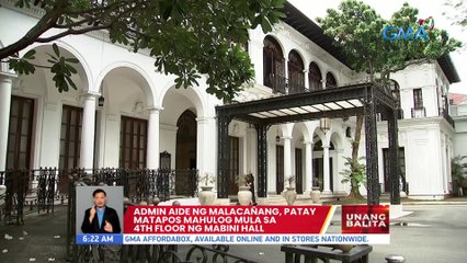 Admin Aide ng Malacañang, patay matapos mahulog mula sa 4th floor ng Mabini Hall | UB