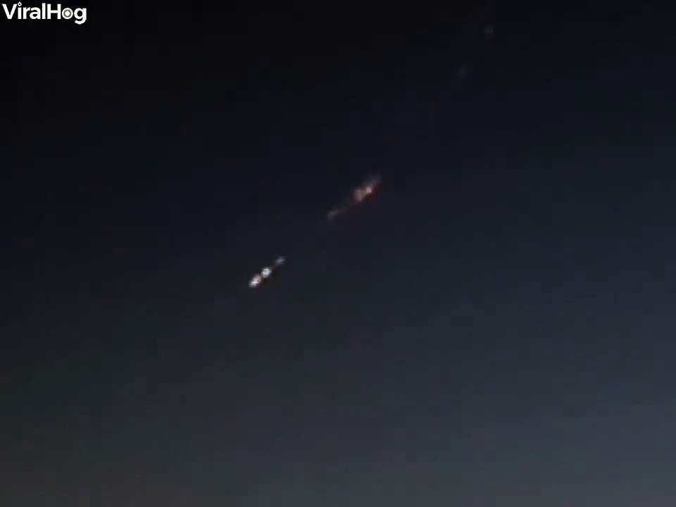 Russian Fuel Tank Re-Entry Scatters Through Sky