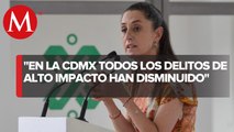 Sheinbaum reconoce disminución de 54% en delitos en CdMx