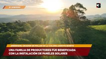 Una familia de productores fue beneficiada con la instalación de paneles solares