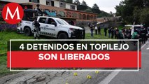 Liberan a cuatro de los 14 detenidos por balacera en Topilejo