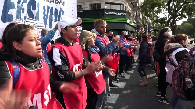 Manifestaciones en Argentina en medio de inflación que llegó a 36,2%