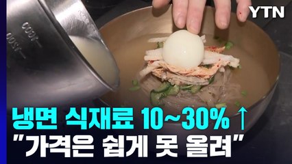 천정부지로 치솟는 물가...'여름별미' 냉면 재료가격도 껑충 / YTN