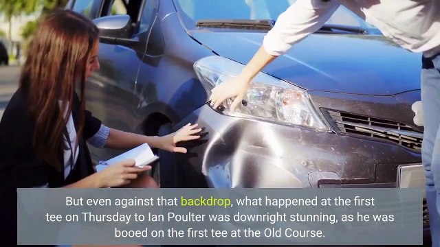 British Open 2022 Ian Poulter booed at St Andrews nearly hooks ball OB