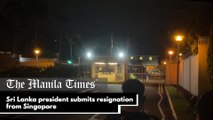 Sri Lanka president submits resignation from Singapore