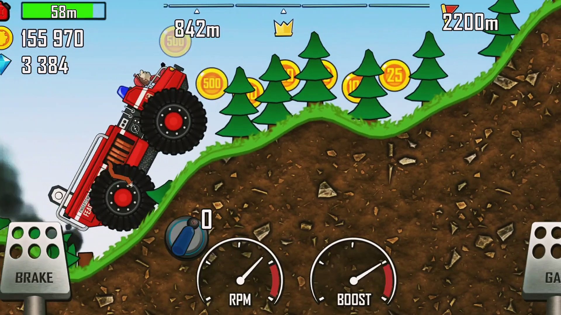 Hill Climb Racing Fire Truck In Forest Road | Effect Games Tower - video Dailymotion