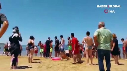 Kilyos plajında korku dolu anlar! Çocuğunu öyle görünce şoka giren kadını defalarca tokatladı