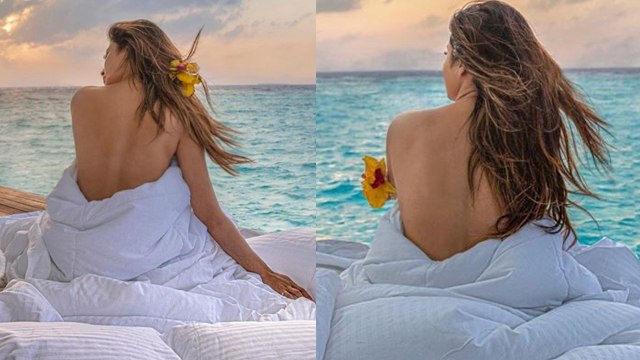 Mouni Roy Backless Look में Bedsheet में लिपटी, Fans ने कहा ये तो... | Boldsky *Entertainment