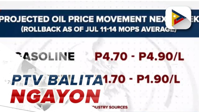 Rollback sa presyo ng produktong petrolyo, asahan sa susunod na linggo