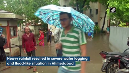 Gujarat: Heavy downpour causes severe water-logging in Ahmedabad