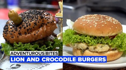 Exotic burgers? These are made from lions and crocodiles