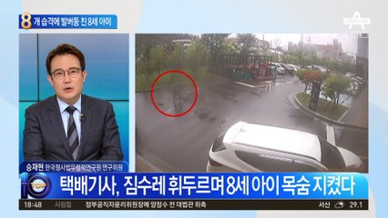 개 습격에 8세 아이 발버둥…택배기사가 구했다